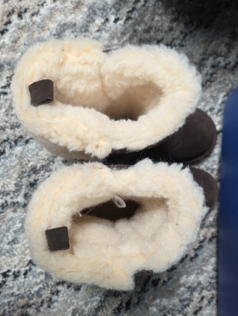 BearPaw Women’s Brown Suede Winter Boots with Cream Shearling